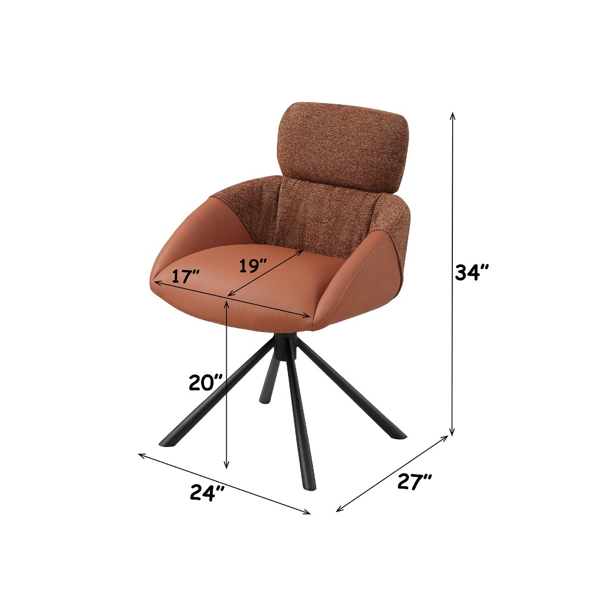 Eamon Tan Arm Chair W/Swivel (Set-2)