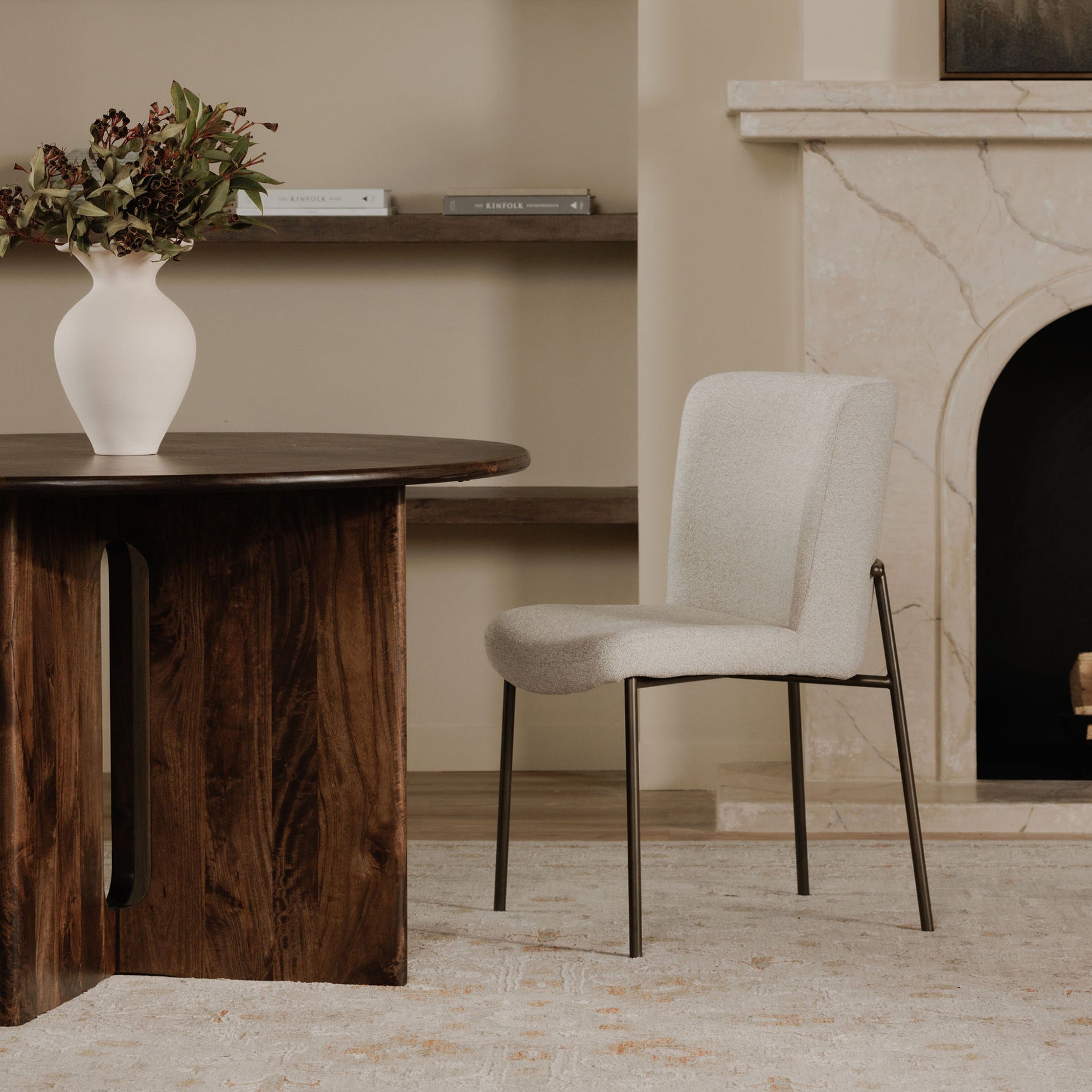 Early Beige Dining Chair (Set of 2) - Ornate Home