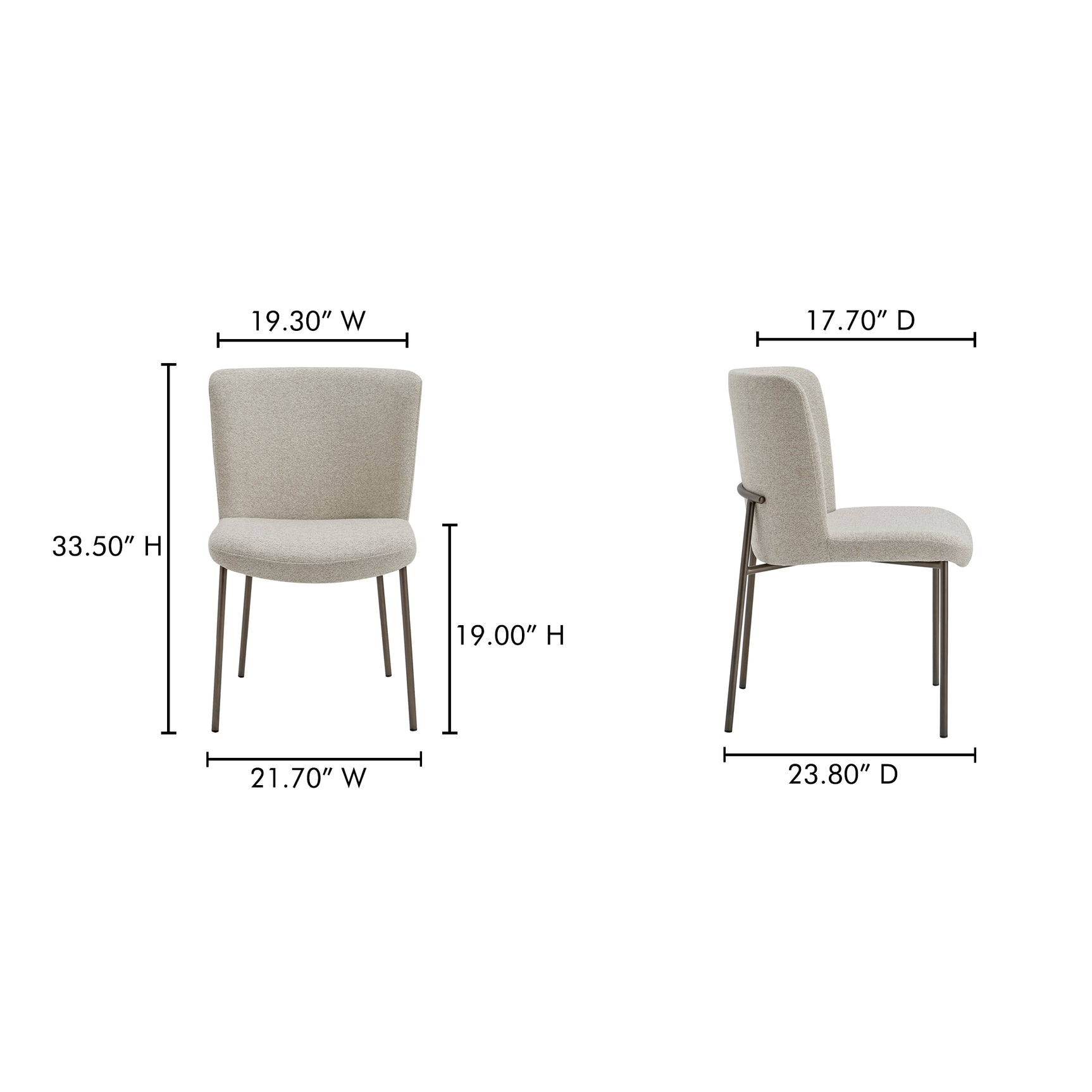 Early Beige Dining Chair (Set of 2) - Ornate Home
