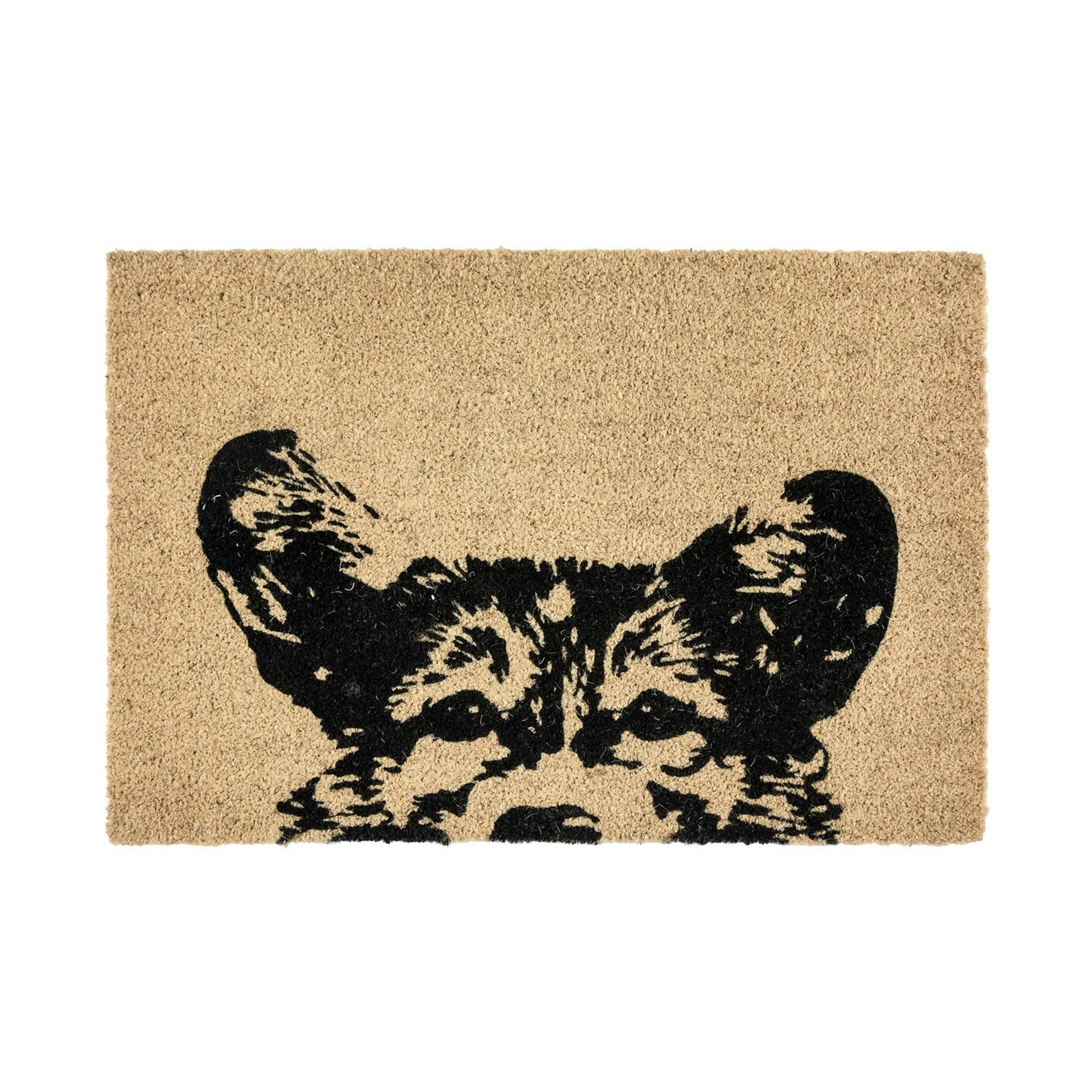Earnest Dog Black/Sand Doormat 24x36 - Ornate Home