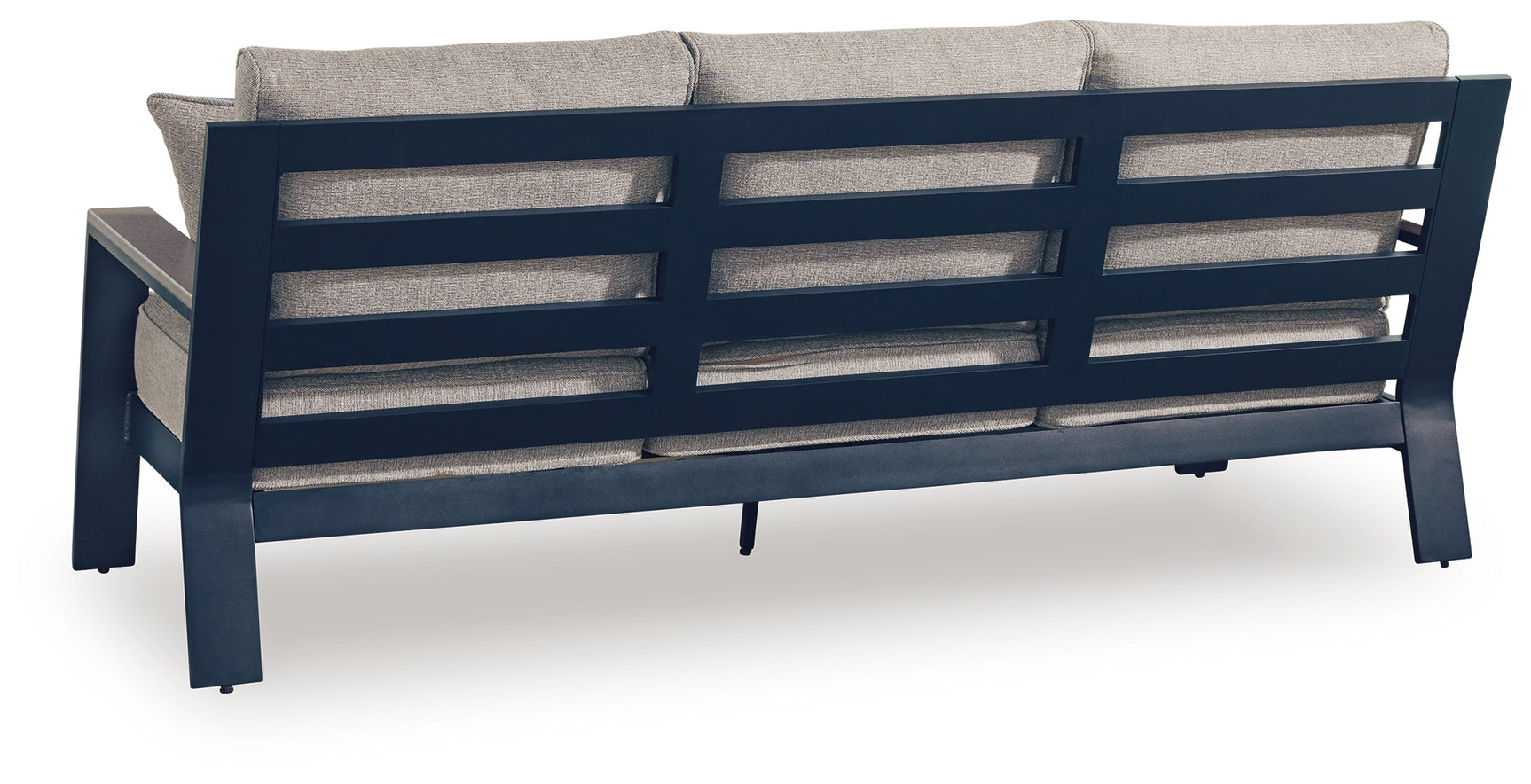 East Beach Navy Blue/Driftwood Sofa with Cushion - Ornate Home