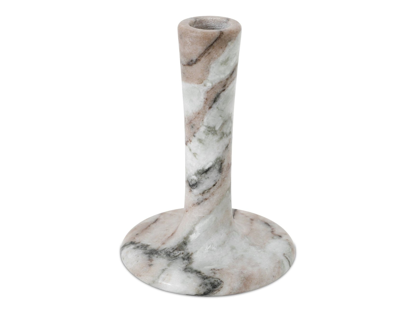 East Brown Torrent Marble Tall Candle Holder - Ornate Home