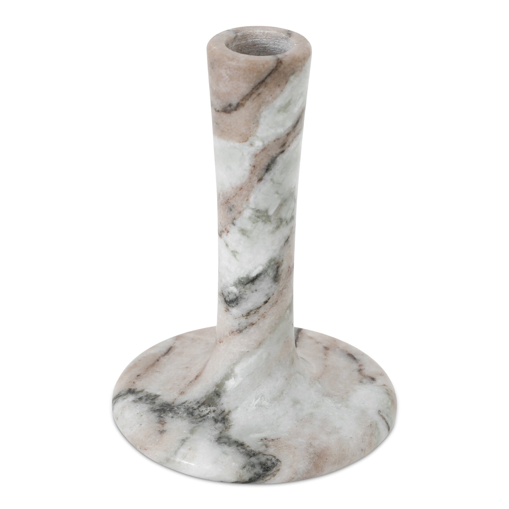 East Brown Torrent Marble Tall Candle Holder - Ornate Home
