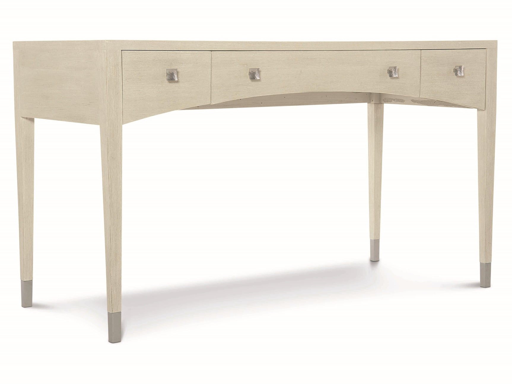 East Hampton Aged Silver/Cerused Linen Desk - Ornate Home