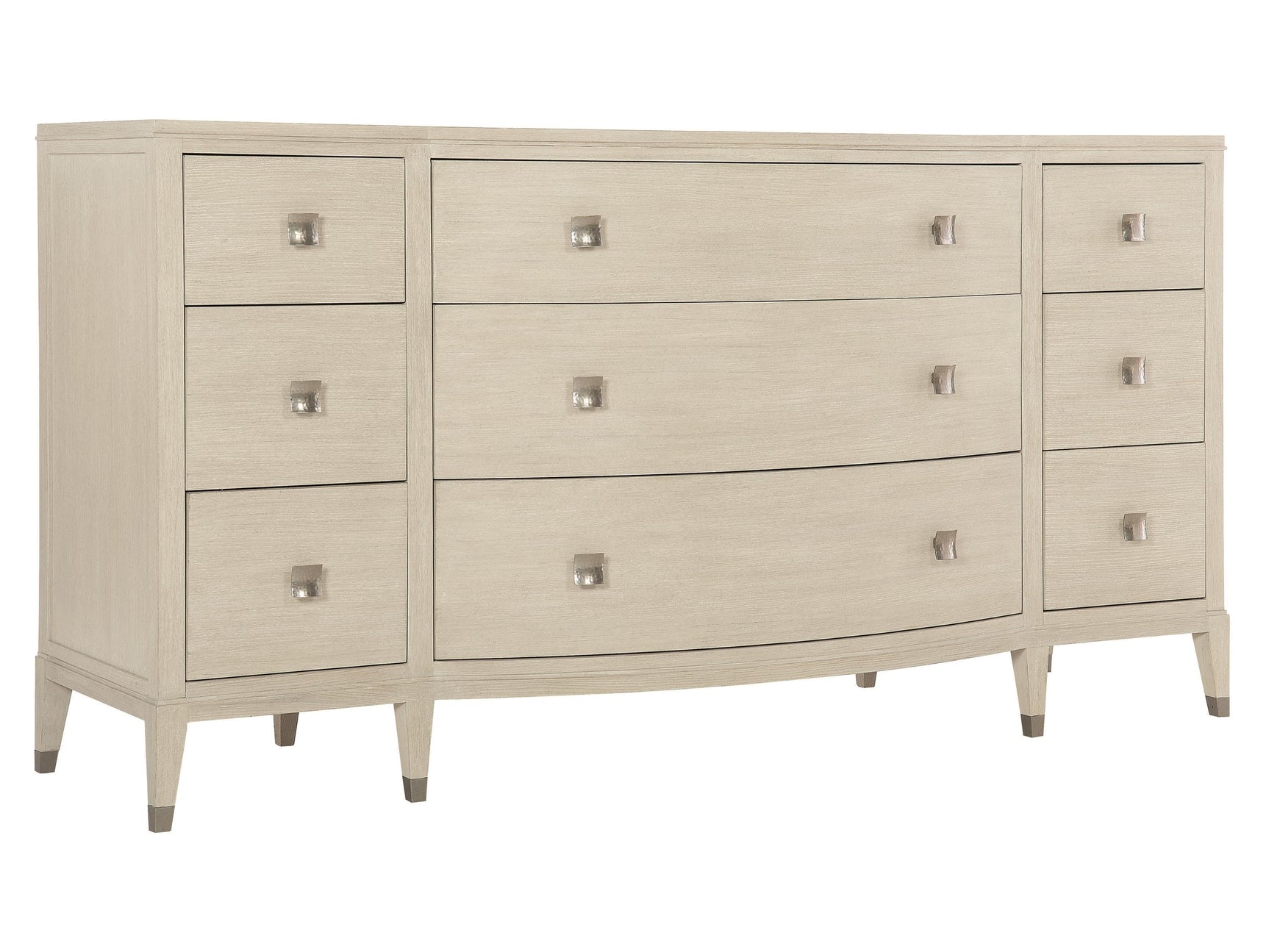 East Hampton Aged Silver/Cerused Linen Dresser - Ornate Home