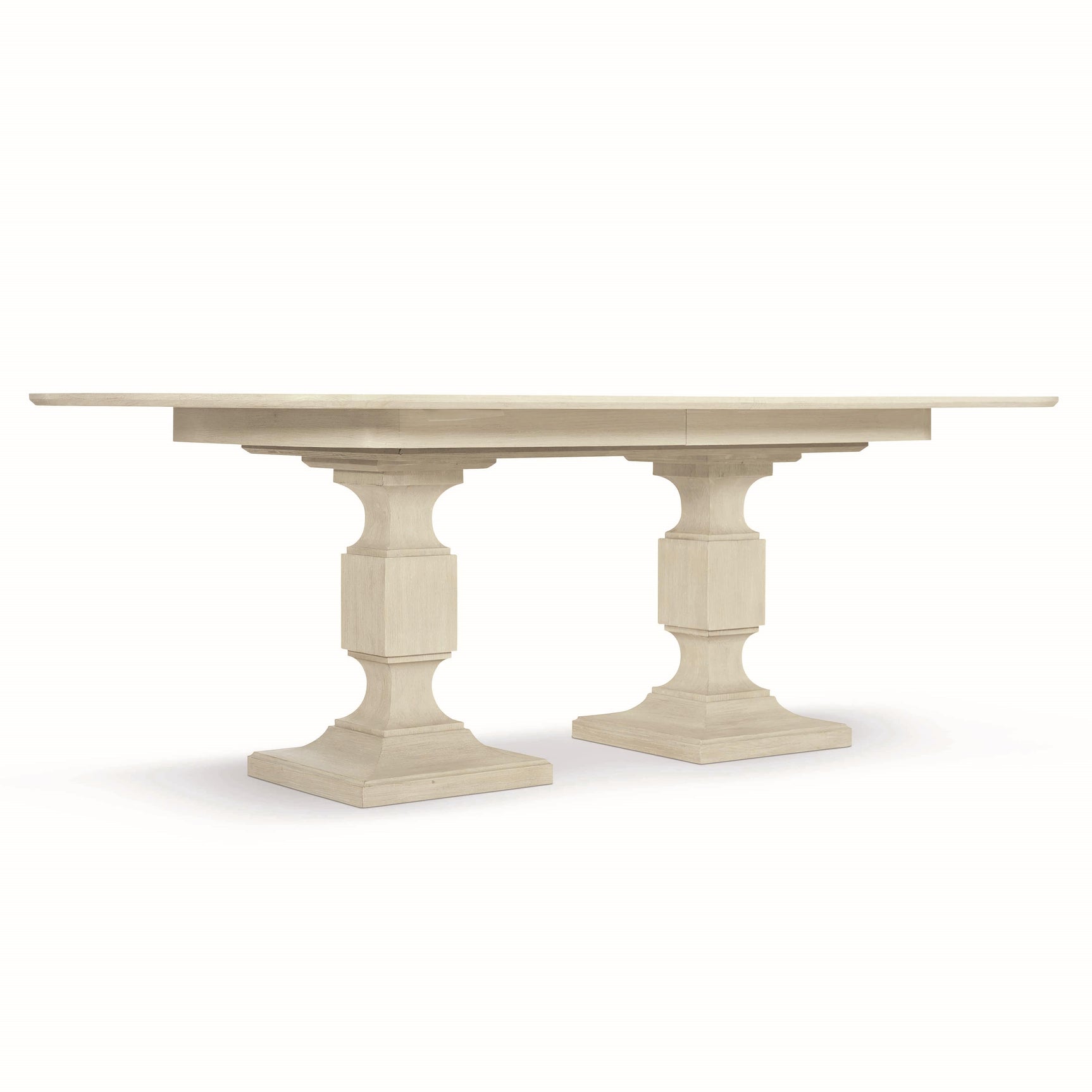 East Hampton Cerused Linen Dining Table - Ornate Home