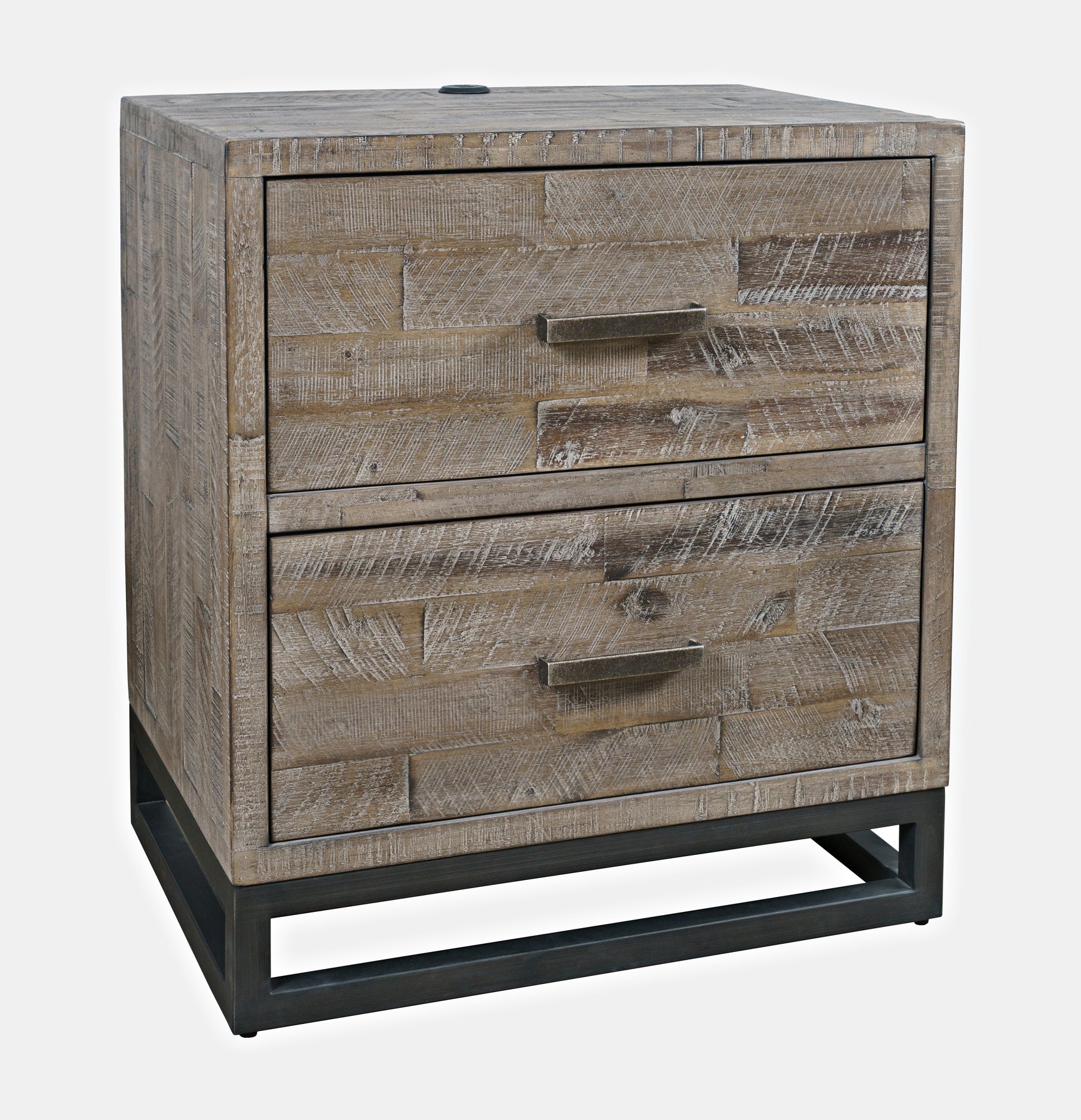 East Hampton Distressed Grey Nightstand - Ornate Home
