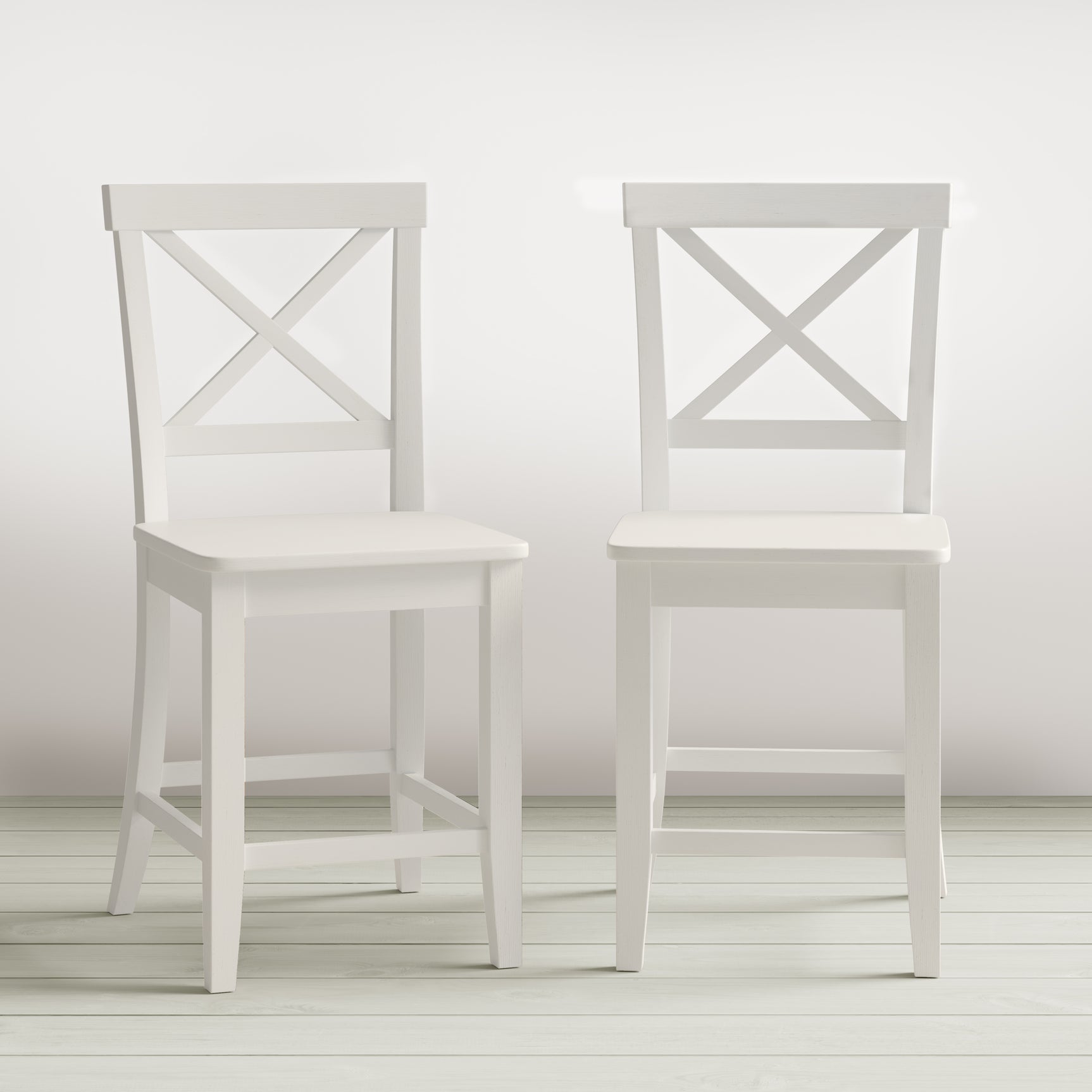 Eastern Tides Blanc X Back Counter Stool (Set of 2) - Ornate Home
