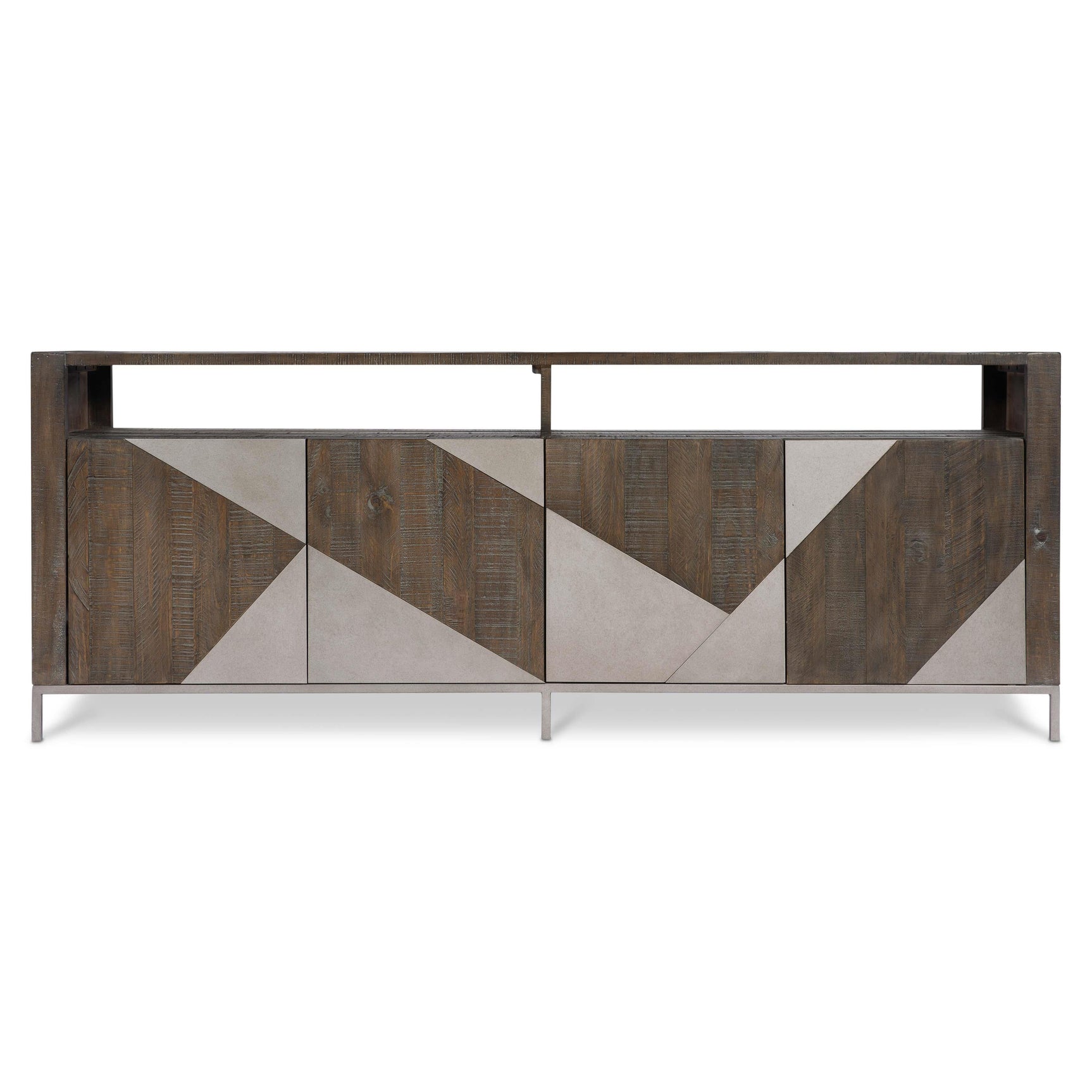 Eastman Grey Mist/Sable Brown Entertainment Credenza - Ornate Home