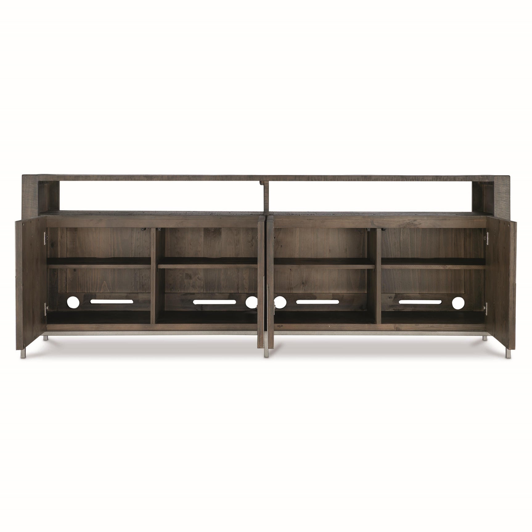 Eastman Grey Mist/Sable Brown Entertainment Credenza - Ornate Home