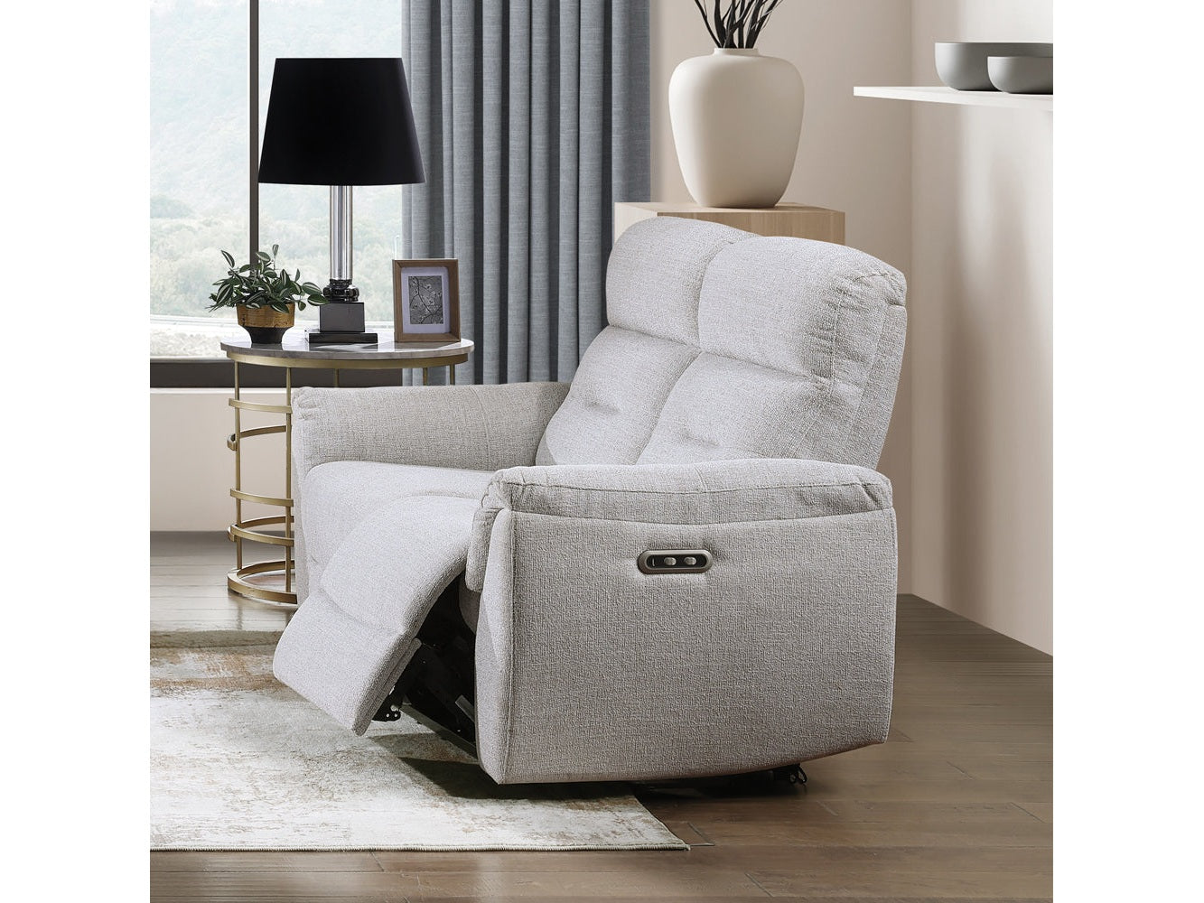 Eastre Beige Power Motion Loveseat - Ornate Home