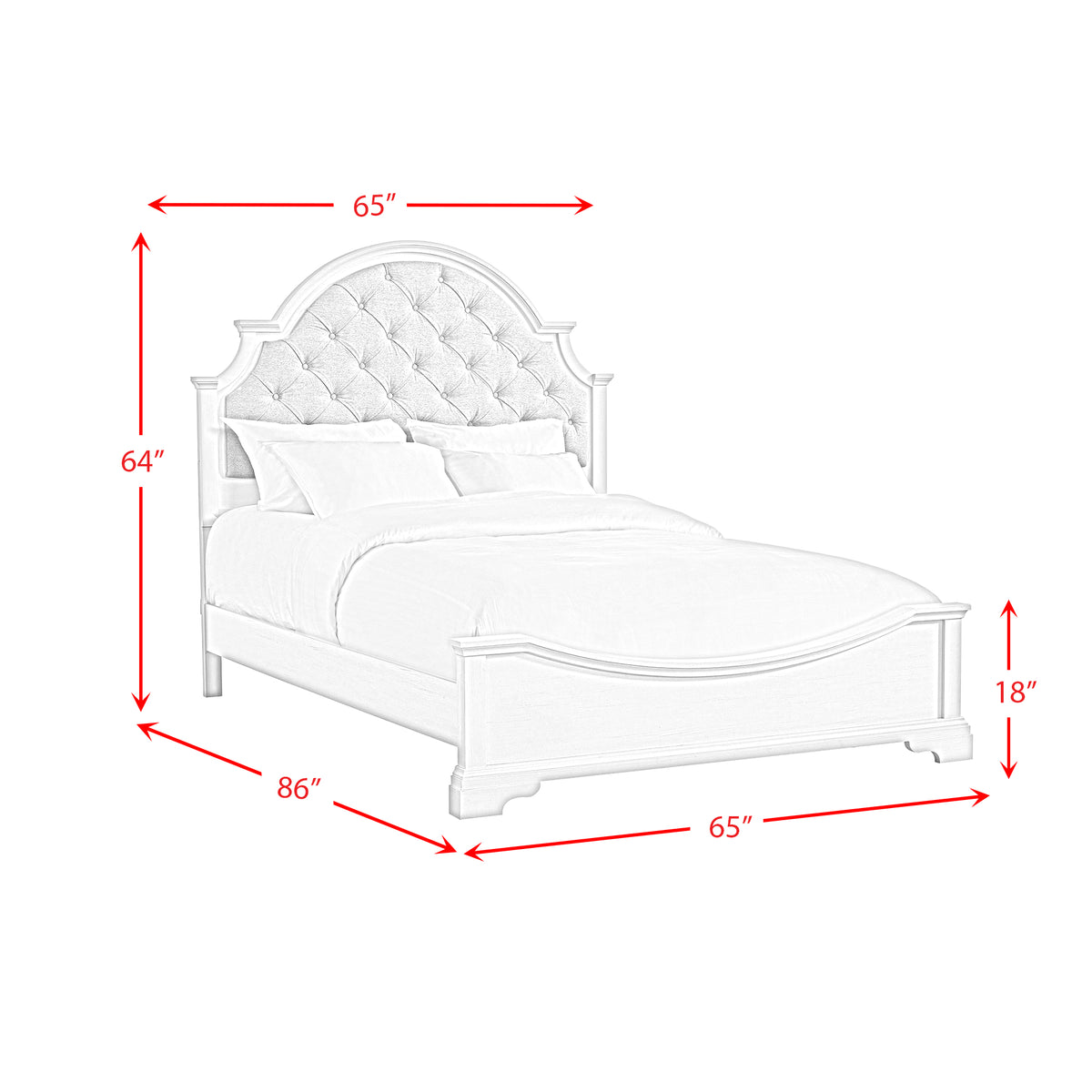 Eastwood Off-White/Brown 5-Piece Youth Queen UPH Bedroom Set - Ornate Home