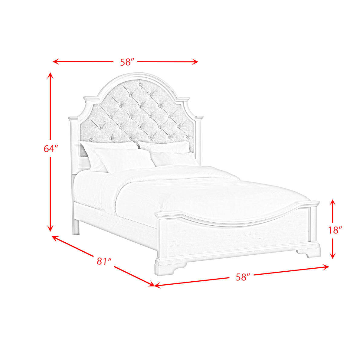 Eastwood Off-White Youth Full UPH Bed - Ornate Home