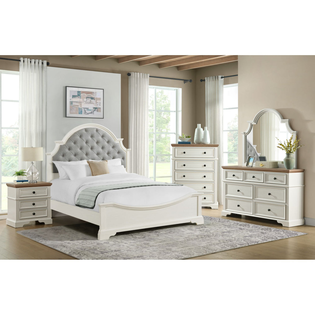 Eastwood Off-White Youth Full UPH Bed - Ornate Home
