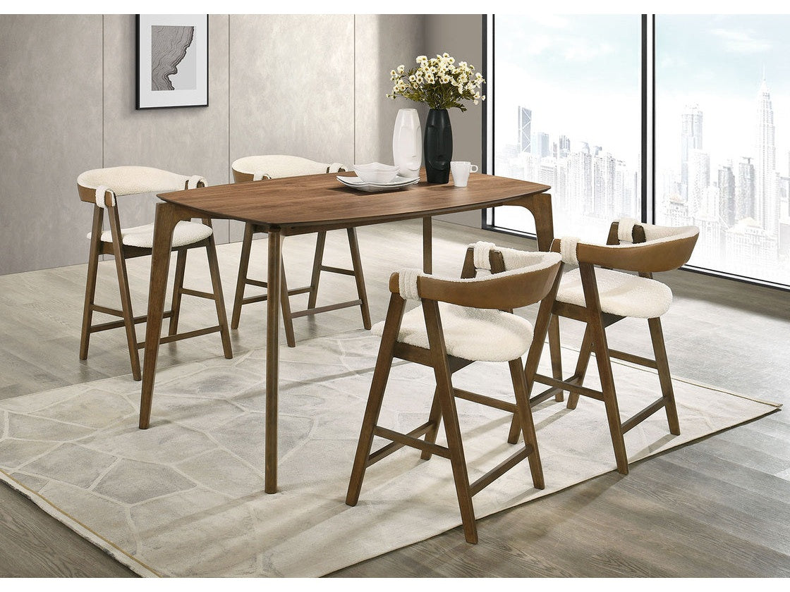 Ebikon Walnut Counter Ht. Table - Ornate Home