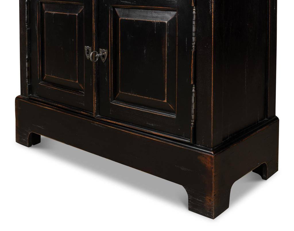 Ebony Study Black Bookcase - Ornate Home