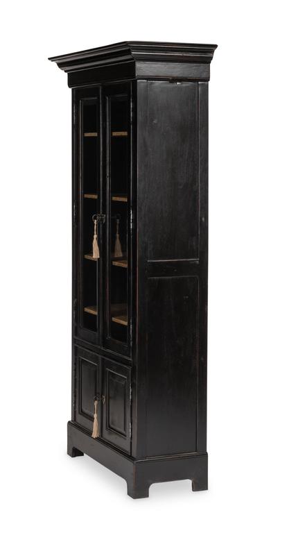 Ebony Study Black Bookcase - Ornate Home