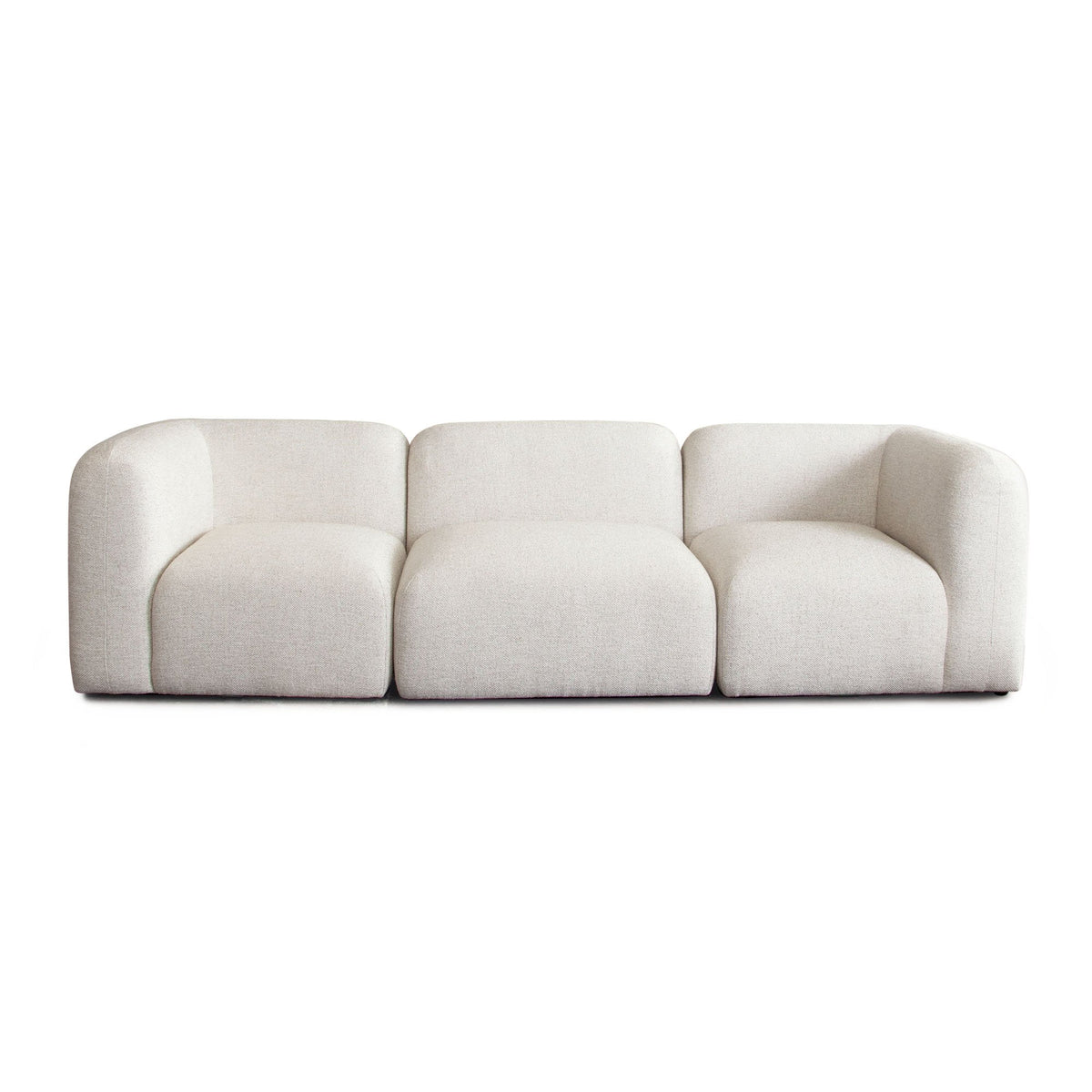 Echo Cream Fabric 3-Pc Sofa 105" - Ornate Home