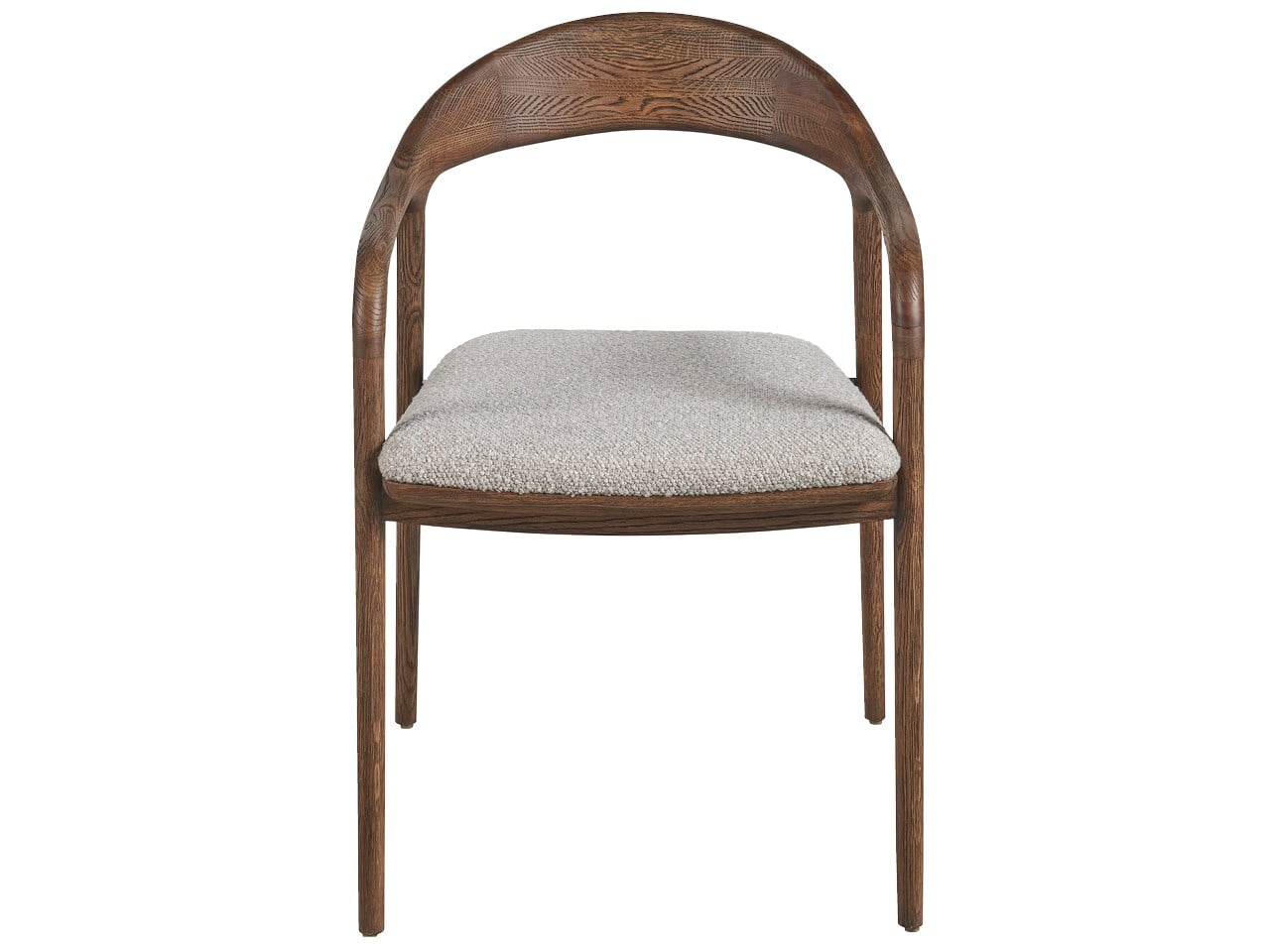 Echo Medium Brown Oak/Medina Pebble Dining Arm Chair - Ornate Home