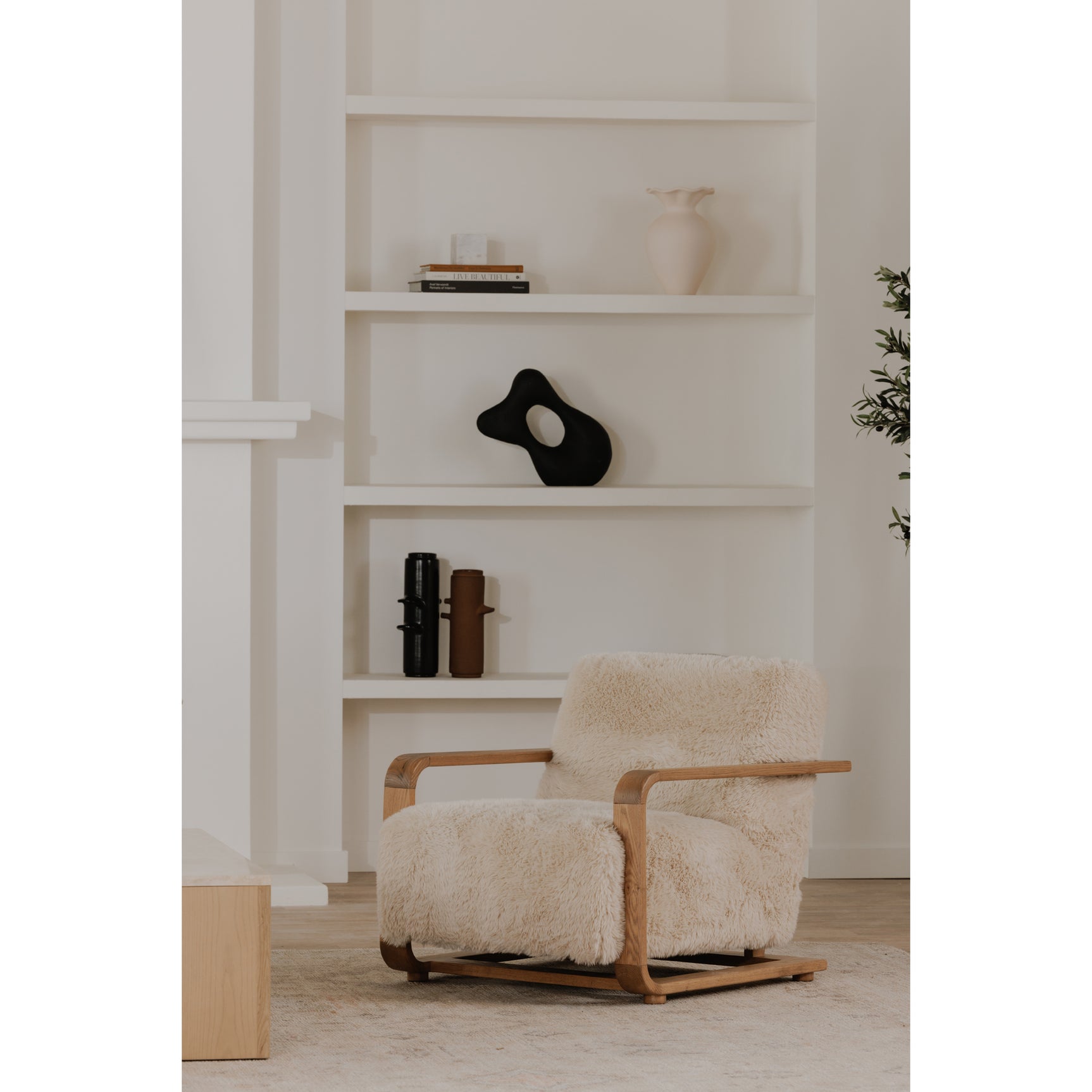 Eckersley Cream Lounge Chair - Ornate Home