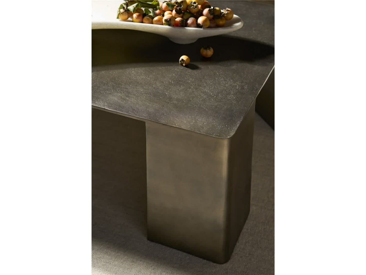 Eclipse Black Nickel 46" Wide Cocktail Table - Ornate Home