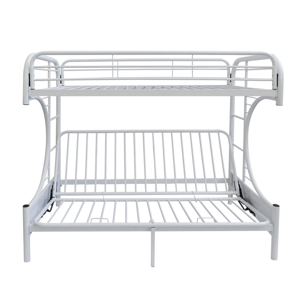 Eclipse White Bunk Bed (Twin/Full/Futon) - Ornate Home