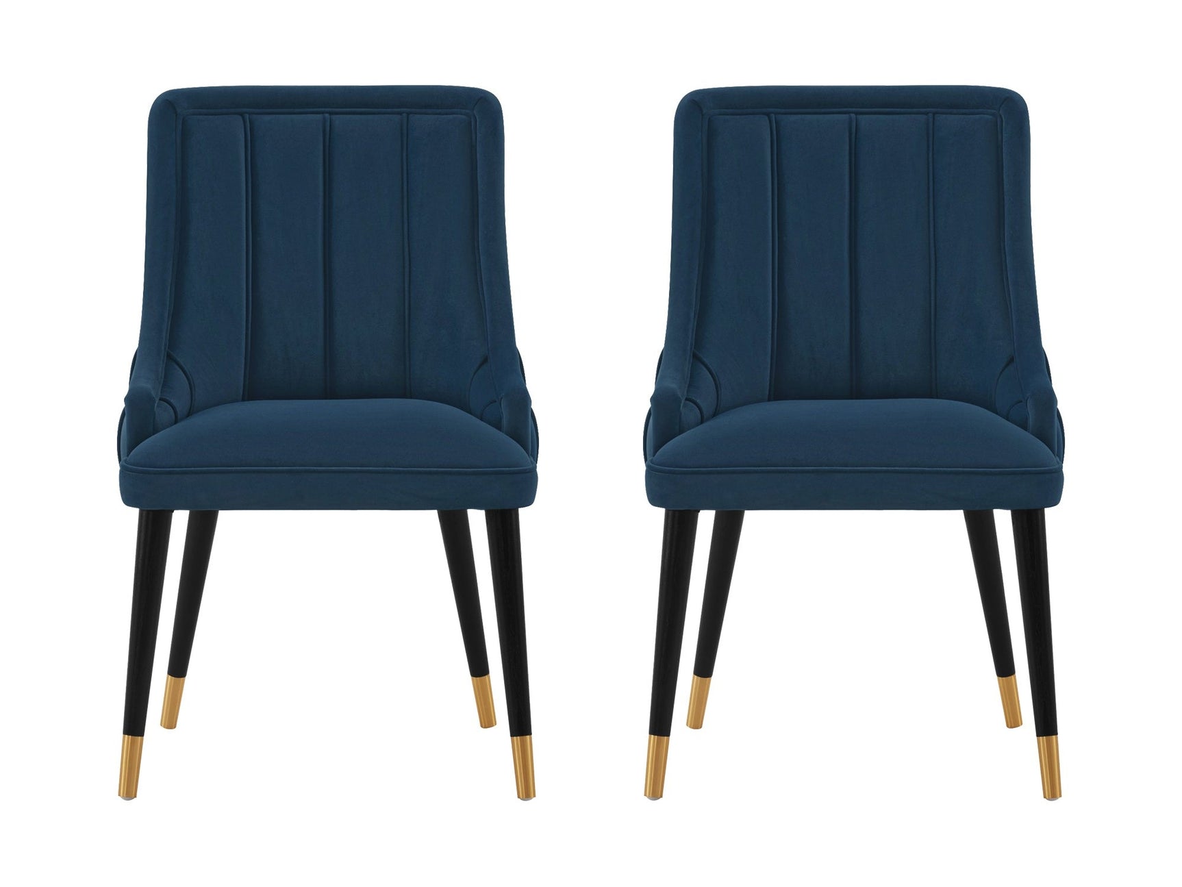 Eda Dining Chair in Midnight Blue (set of 2) - Ornate Home