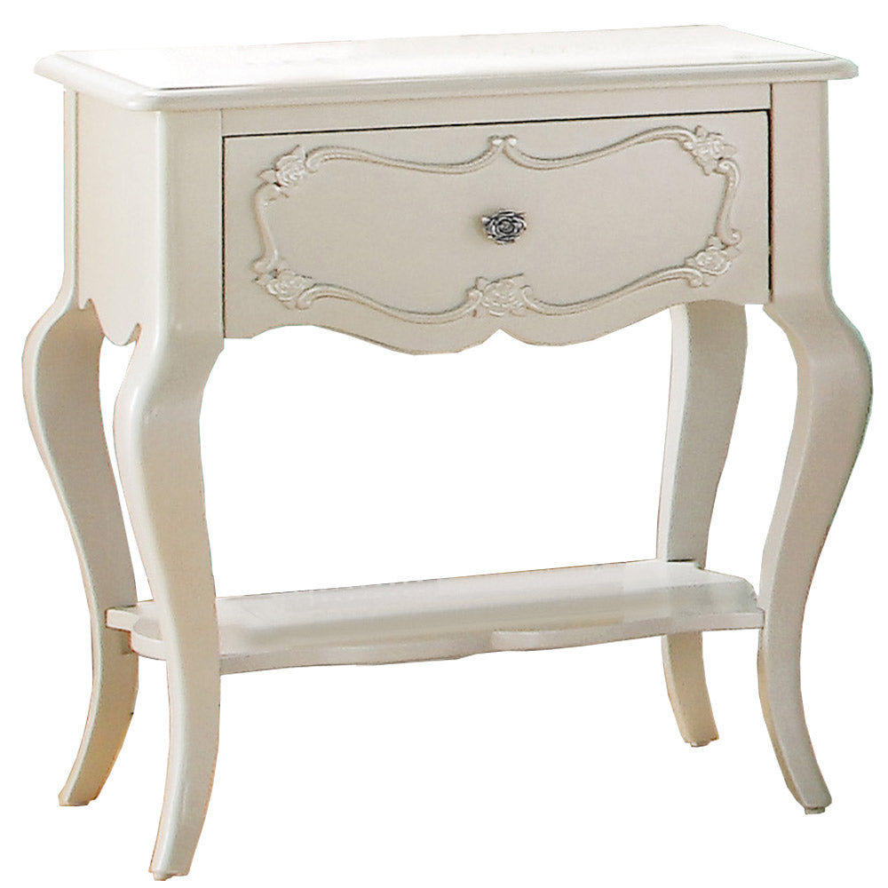 Edalene Pearl White Nightstand - Ornate Home