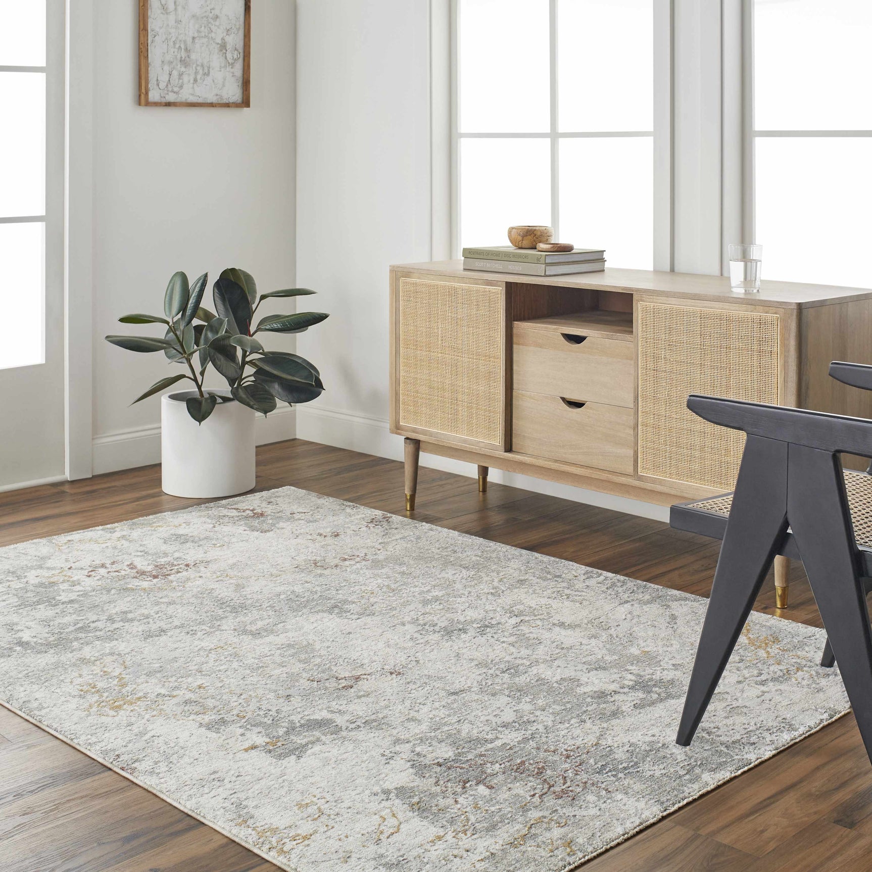 Edana Textured Rug with Fringes - Ornate Home