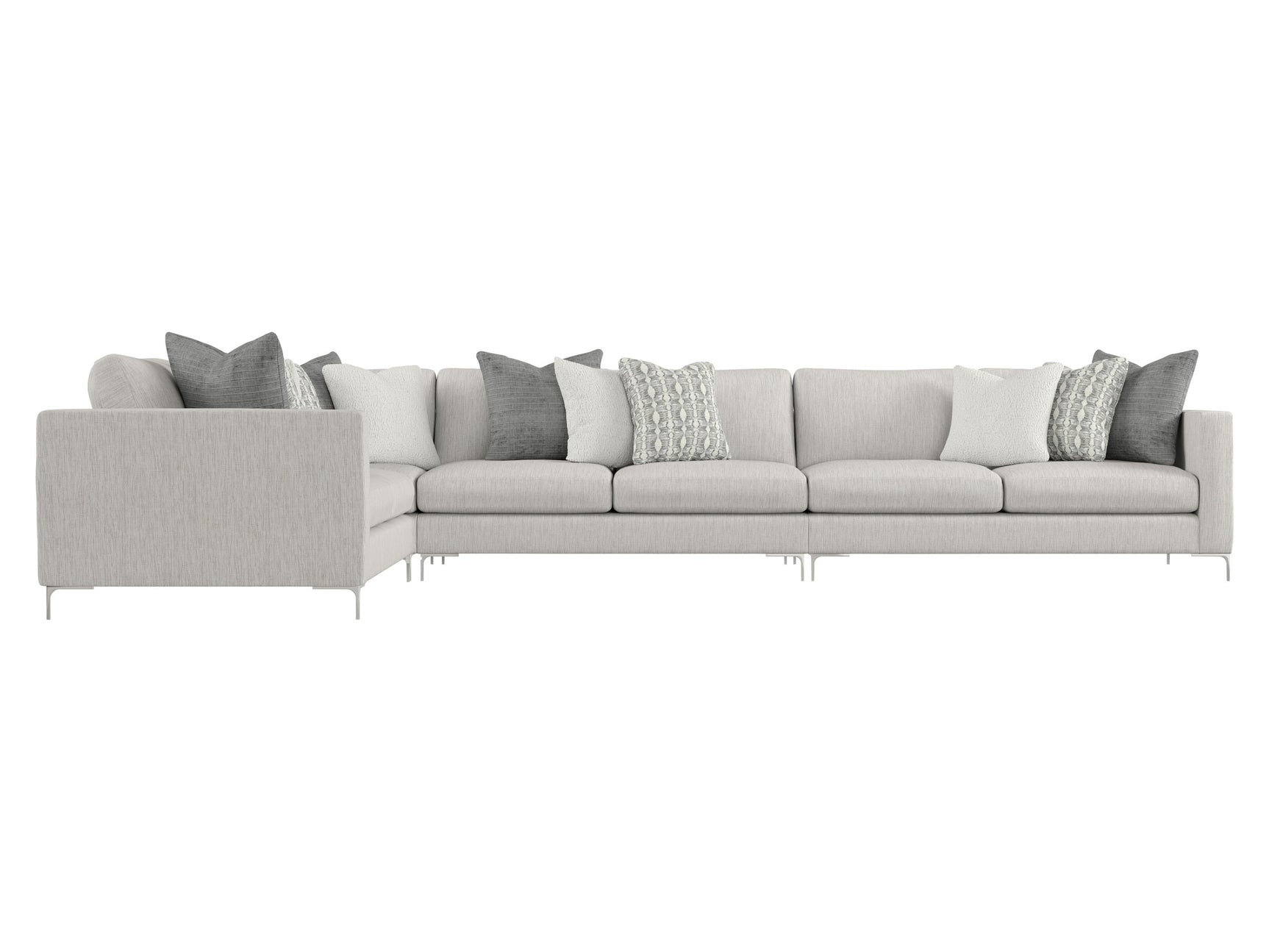Eden Grey Fabric Sectional L Shape - Ornate Home