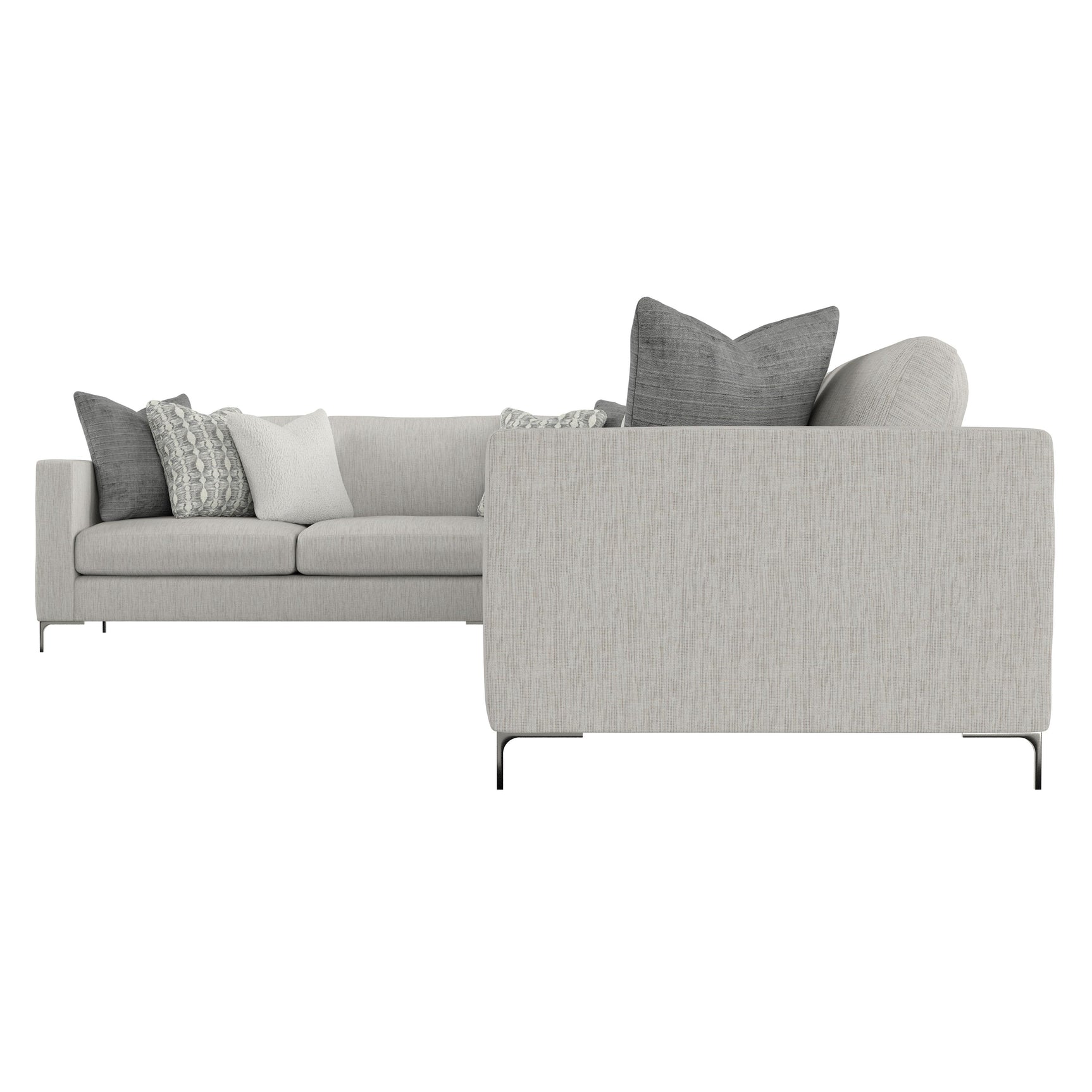 Eden Grey Fabric Sectional L Shape - Ornate Home