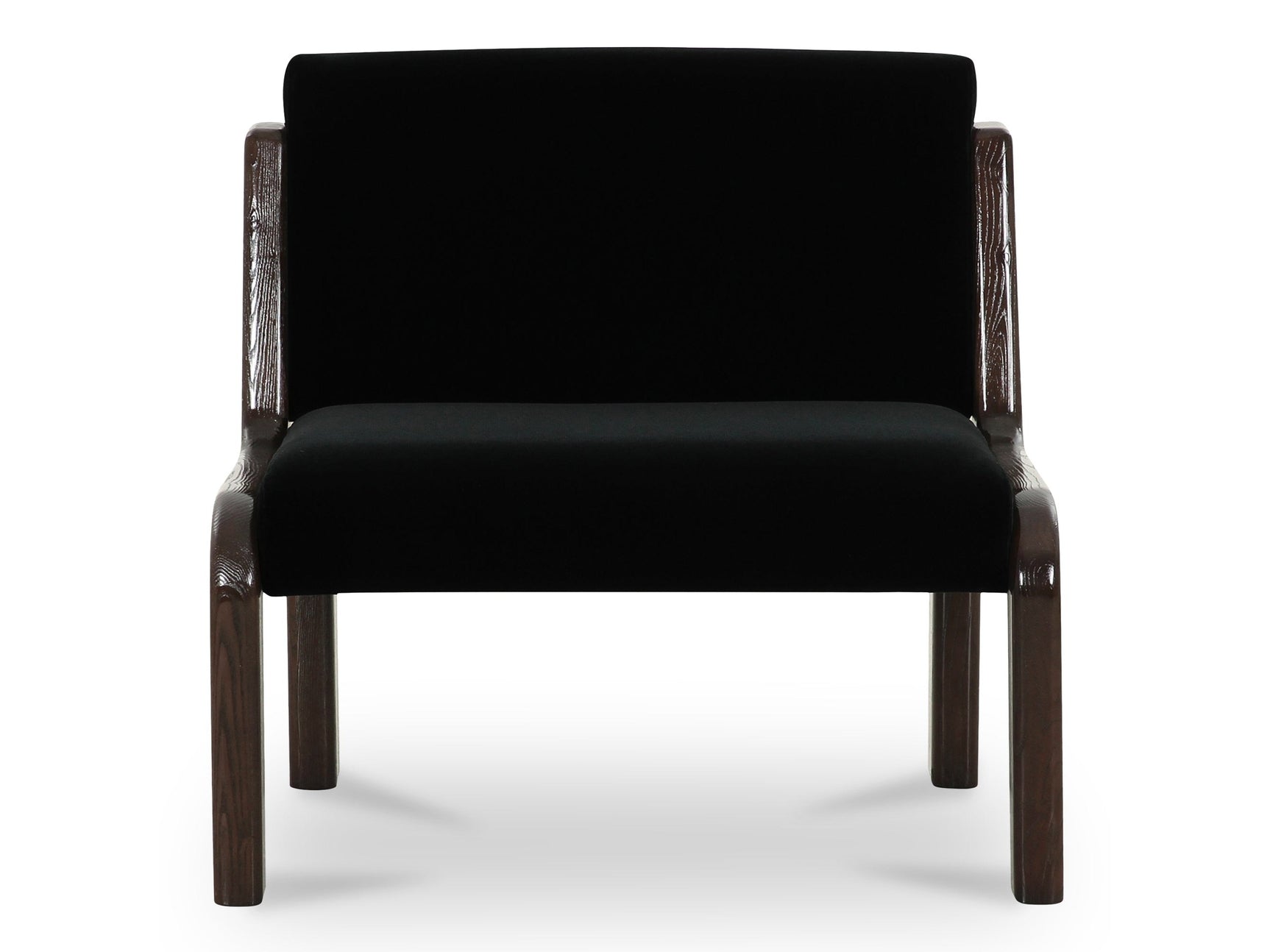 Edie Black Faux Mohair Accent Chair - Ornate Home
