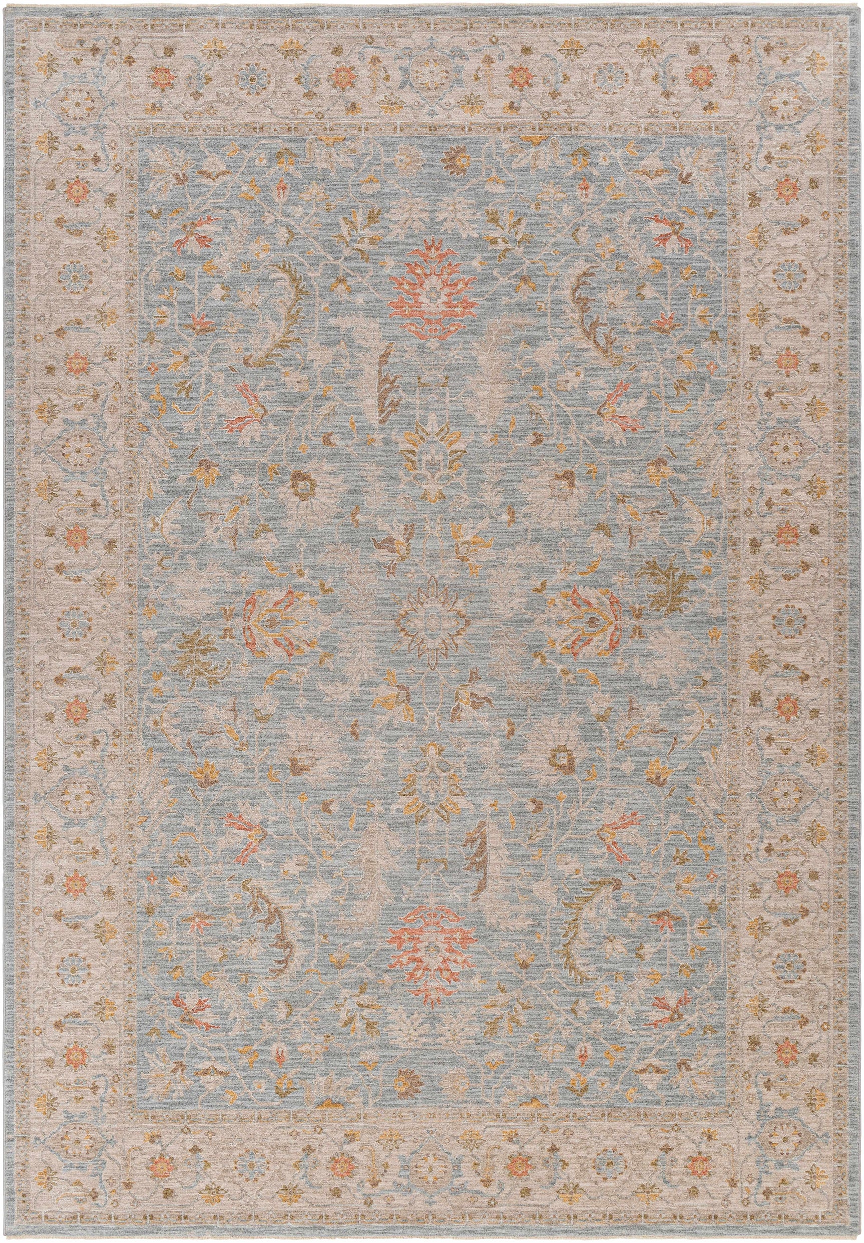 Edie Taupe Thick Luxe Oushak Rug - Ornate Home