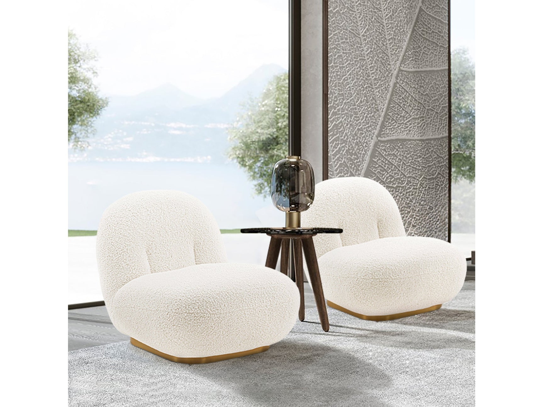 Edina Accent Chair in White (set of 2) - Ornate Home