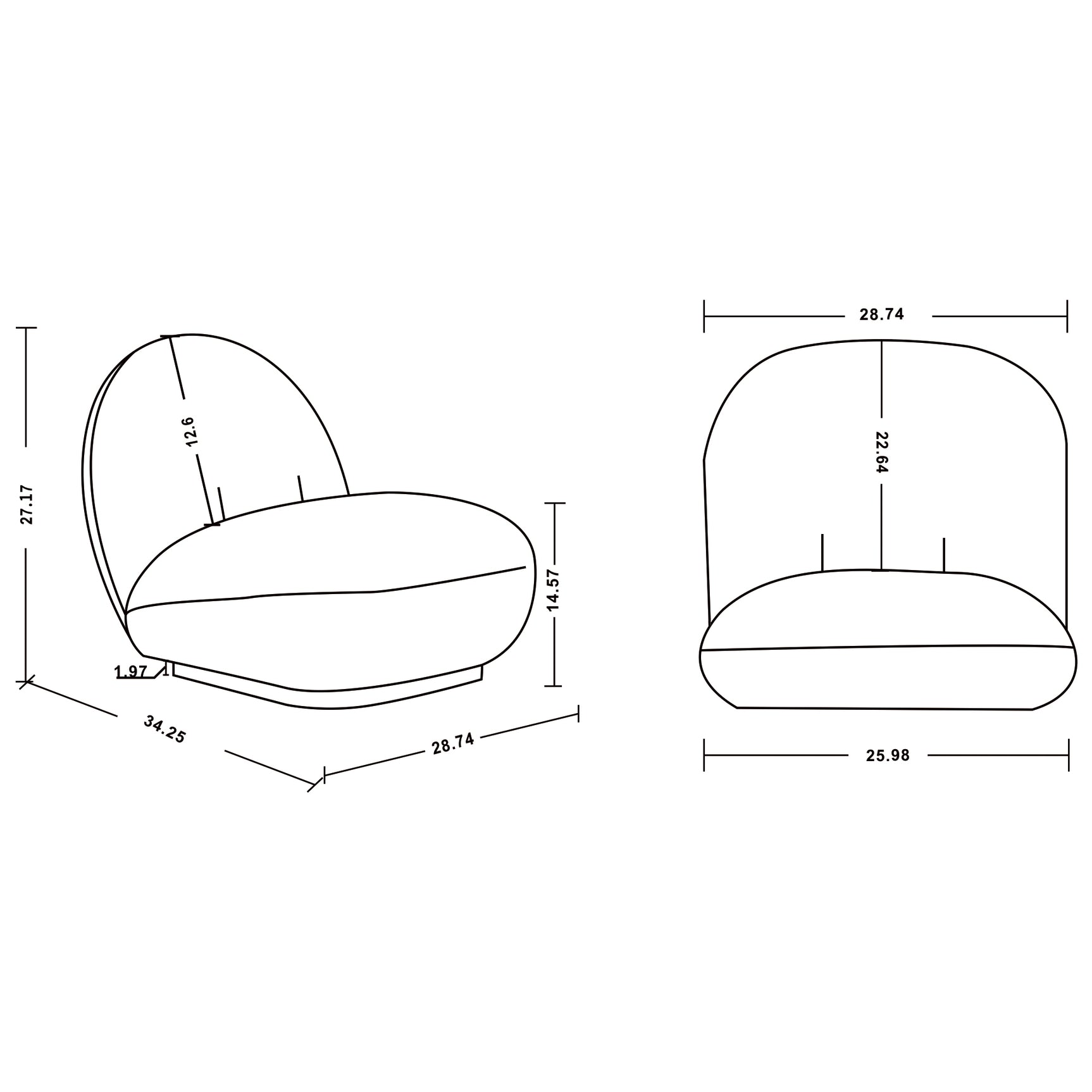 Edina Accent Chair in White (set of 2) - Ornate Home