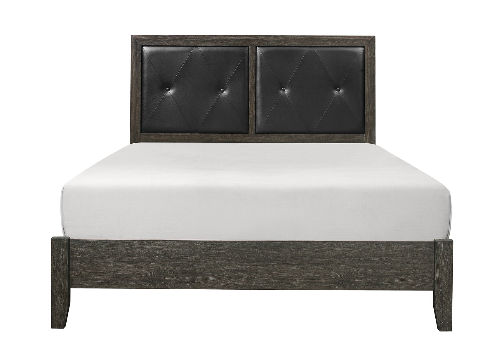 Edina Dark Gray/Black 5-Piece Queen Bedroom Set - Ornate Home