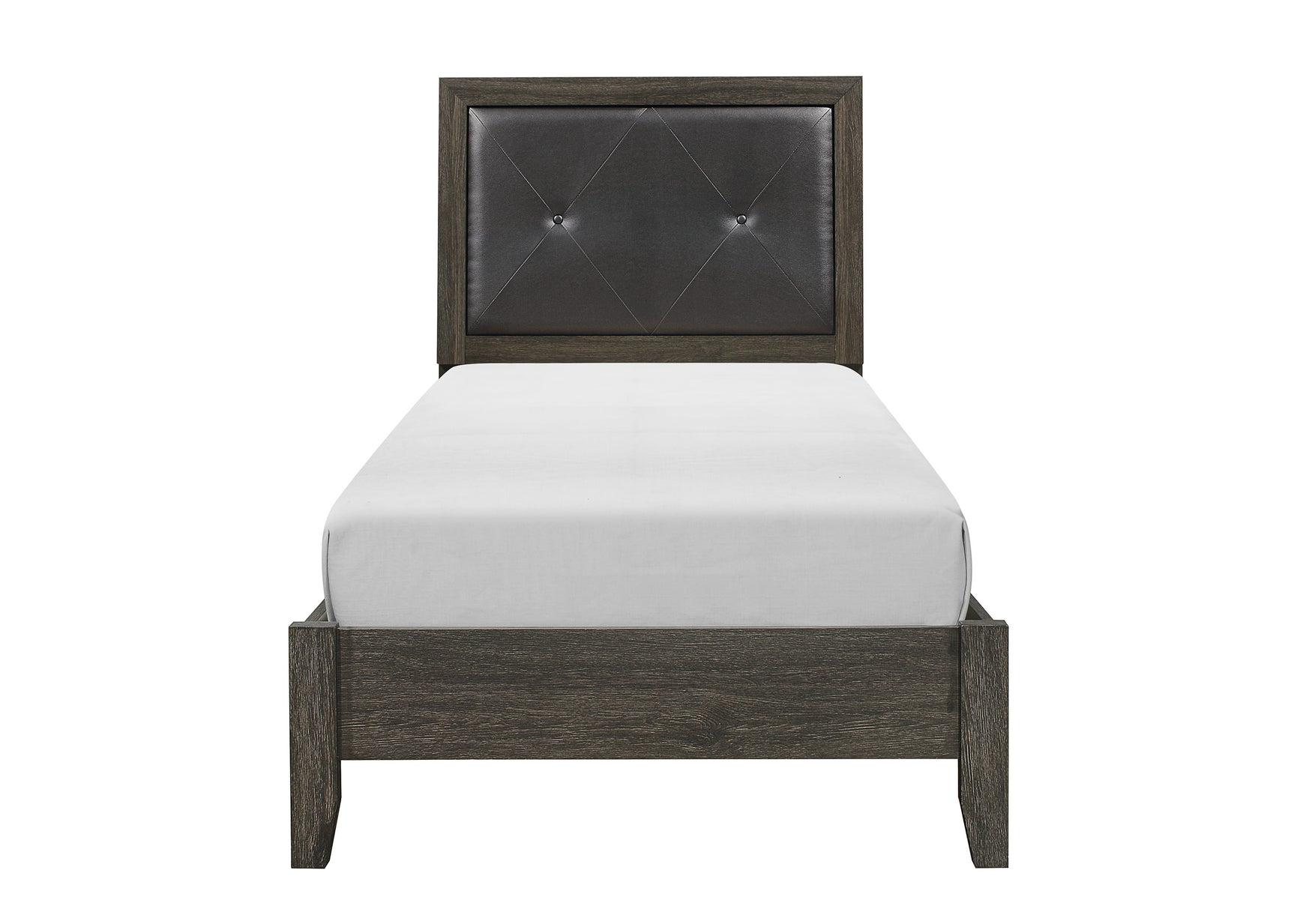 Edina Dark Gray/Black 5-Piece Twin Bedroom Set - Ornate Home