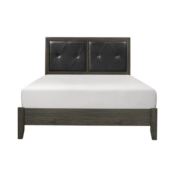Edina Dark Gray/Black Full Bed - Ornate Home