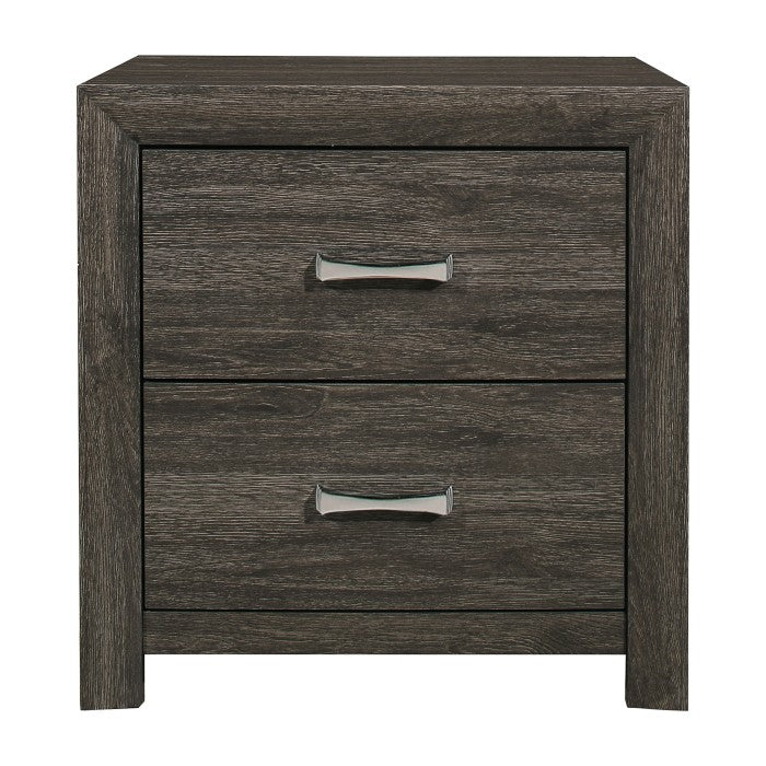 Edina Dark Gray Nightstand - Ornate Home