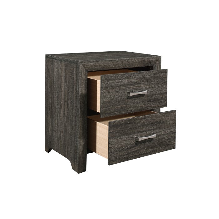 Edina Dark Gray Nightstand - Ornate Home
