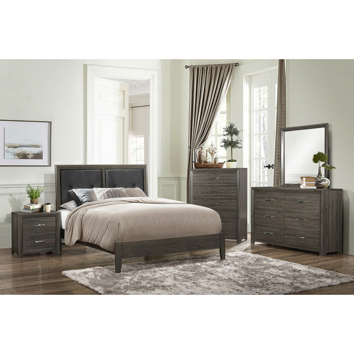 Edina Dark Gray Nightstand - Ornate Home