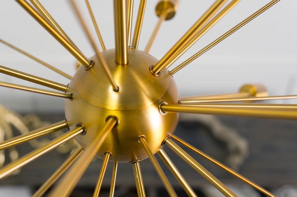Edisonna Gold Sputnik Twenty Bulb Chandelier - Ornate Home