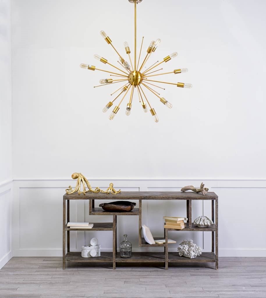 Edisonna Gold Sputnik Twenty Bulb Chandelier - Ornate Home