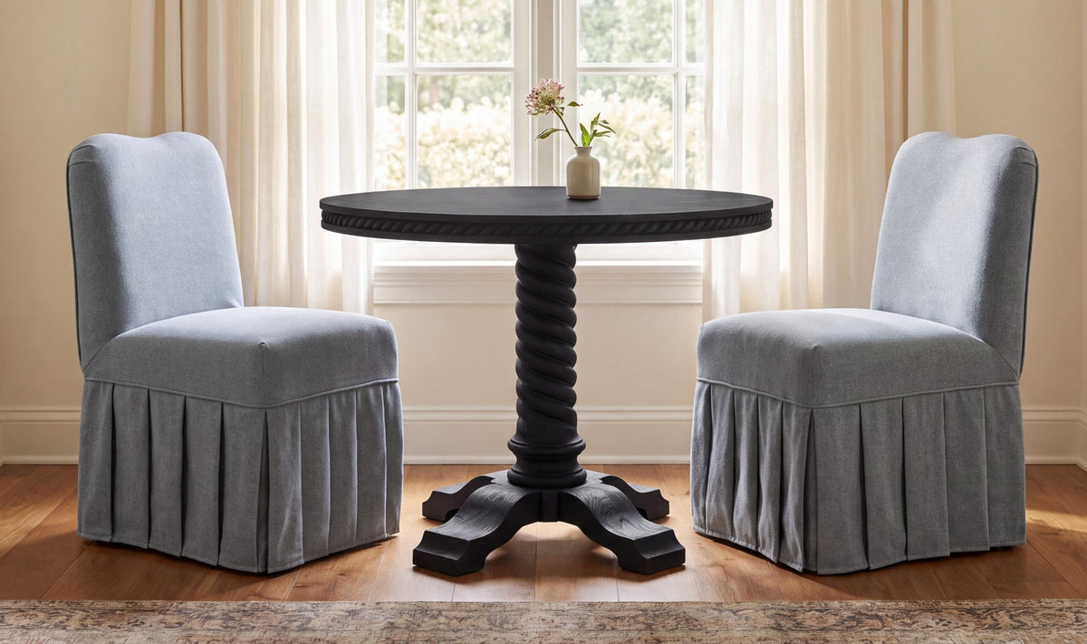 Edith Black Cafe Table - Ornate Home