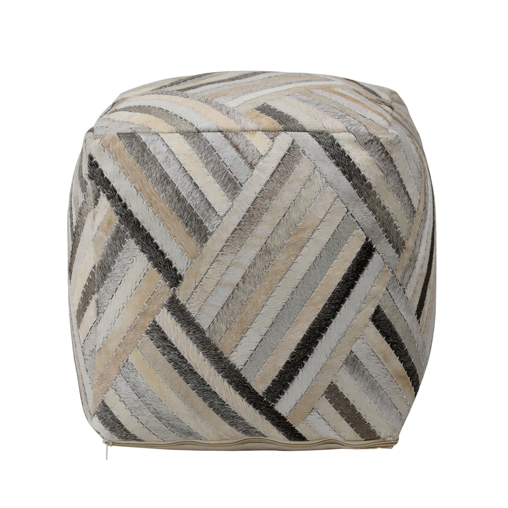 Edith Multicolor Pouf - Ornate Home