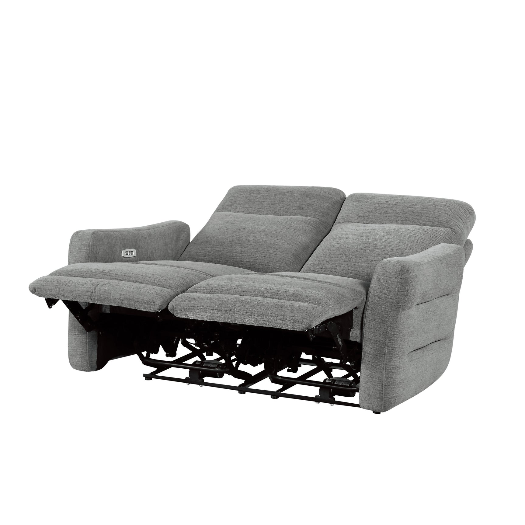 Edition Gray Power Double Reclining Loveseats - Ornate Home