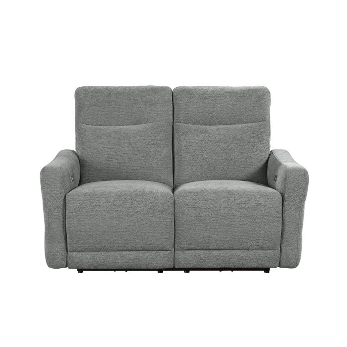 Edition Gray Power Double Reclining Loveseats - Ornate Home