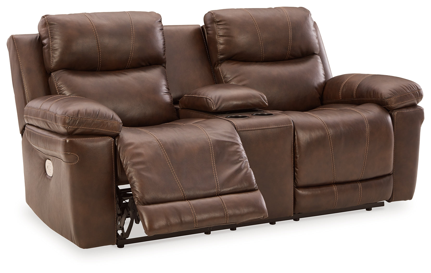 Edmar Chocolate Power Reclining Loveseat (Online Special Price) - Ornate Home