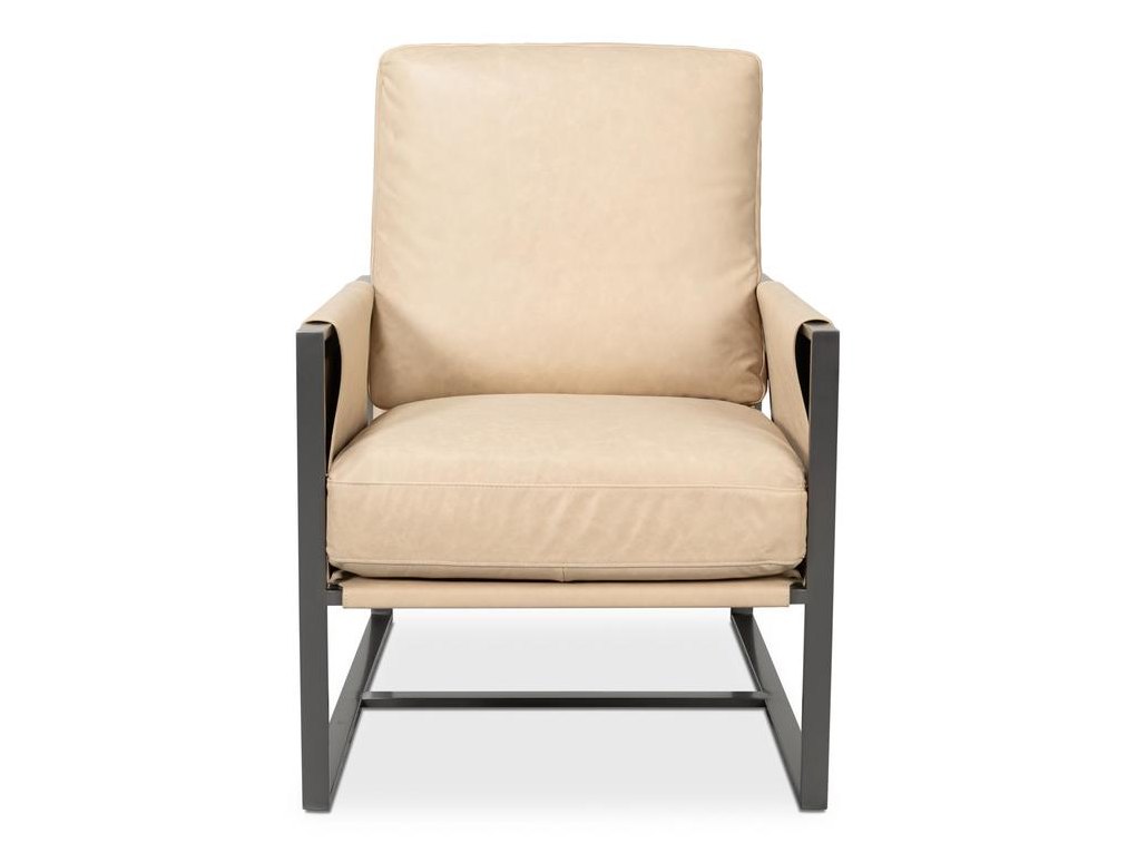 Edmonds White Distilled Leather Chair - Ornate Home