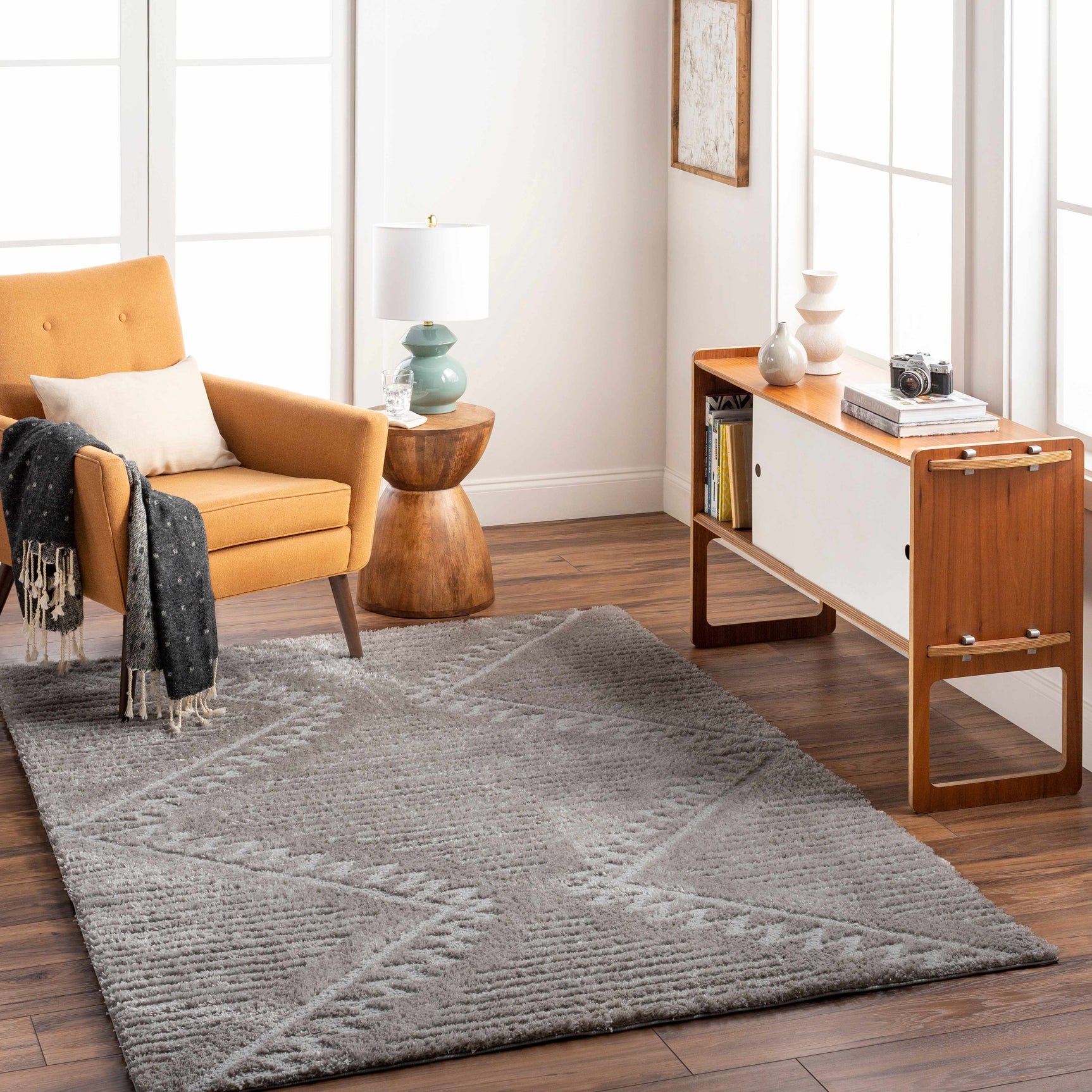 Edsel Gray Area Rug - Ornate Home